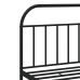 Estructura cama sin colchón con cabecero metal negro 193x203 cm