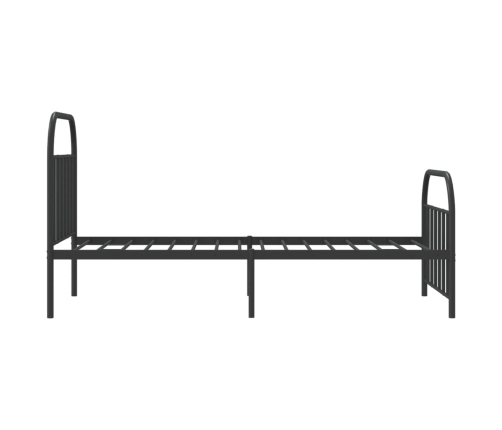 Estructura cama sin colchón con estribo metal negro 100x190 cm