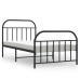Estructura cama sin colchón con estribo metal negro 100x200 cm