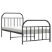 Estructura cama sin colchón con estribo metal negro 100x200 cm