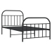 Estructura cama sin colchón con estribo metal negro 100x200 cm