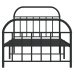 Estructura cama sin colchón con estribo metal negro 100x200 cm
