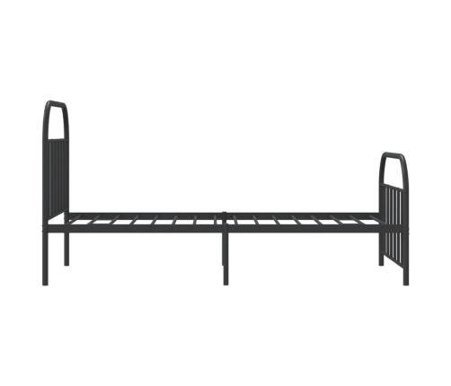 Estructura cama sin colchón con estribo metal negro 100x200 cm