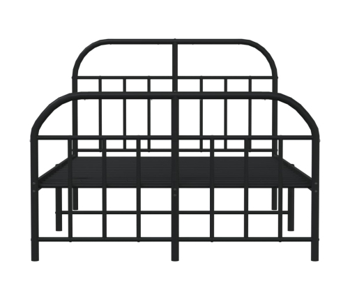 Estructura cama sin colchón con estribo metal negro 120x190 cm