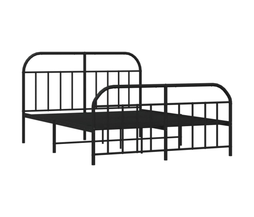 Estructura cama sin colchón con estribo metal negro 135x190 cm