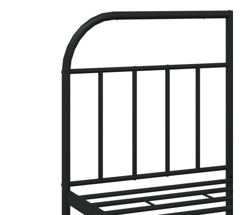 Estructura cama sin colchón con estribo metal negro 135x190 cm