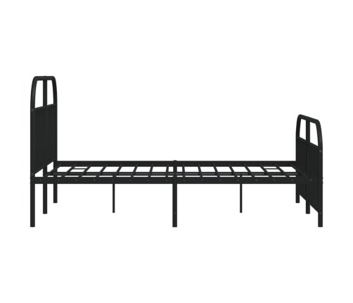 Estructura cama sin colchón con estribo metal negro 140x190 cm