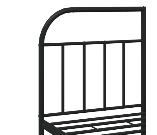 Estructura cama sin colchón con estribo metal negro 140x190 cm