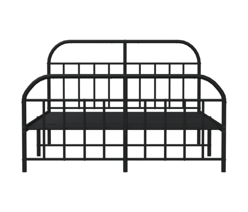 Estructura cama sin colchón con estribo metal negro 180x200 cm