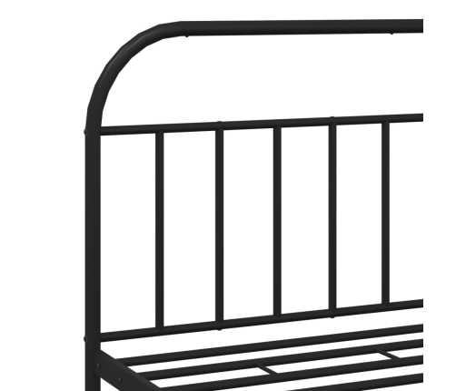 Estructura cama sin colchón con estribo metal negro 183x213 cm