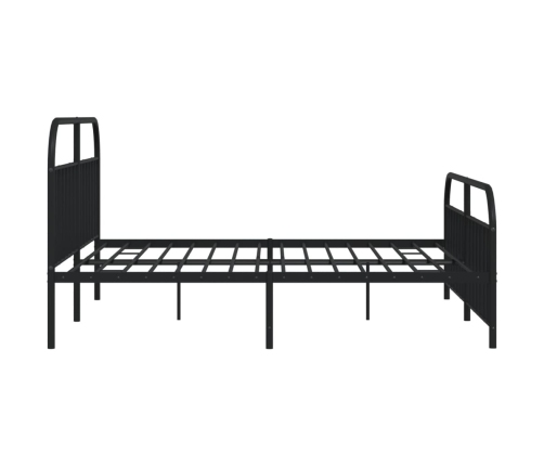 Estructura cama sin colchón con estribo metal negro 193x203 cm