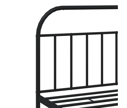 Estructura cama sin colchón con estribo metal negro 193x203 cm