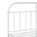 Estructura cama sin colchón con cabecero metal blanco 140x190cm