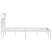 Estructura cama sin colchón con cabecero metal blanco 183x213cm