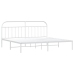 Estructura cama sin colchón con cabecero metal blanco 193x203cm