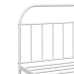 Estructura cama sin colchón con cabecero metal blanco 193x203cm