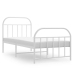 vidaXL Estructura cama metal con cabecero y pie cama blanca 90x190 cm