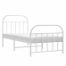 vidaXL Estructura cama metal con cabecero y pie cama blanca 90x190 cm