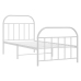 vidaXL Estructura cama metal con cabecero y pie cama blanca 90x190 cm