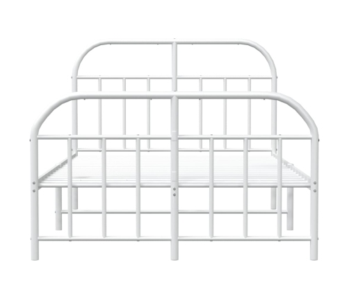 Estructura cama sin colchón con estribo metal blanco 120x190 cm