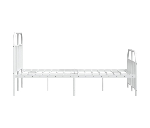 Estructura cama sin colchón con estribo metal blanco 120x190 cm