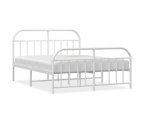 Estructura cama sin colchón con estribo metal blanco 135x190 cm