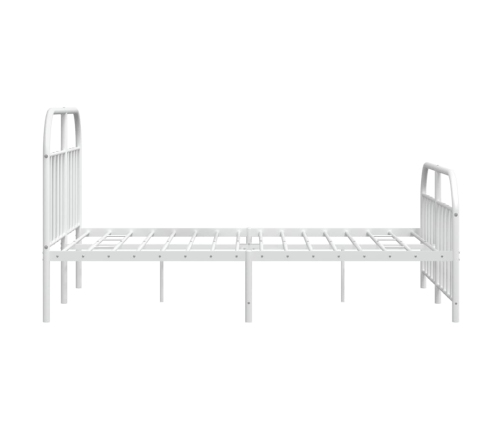 Estructura cama sin colchón con estribo metal blanco 135x190 cm