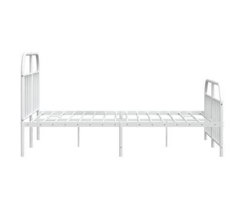 Estructura cama sin colchón con estribo metal blanco 140x200 cm