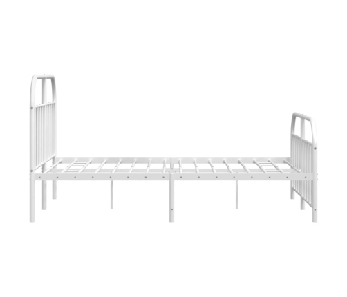 Estructura cama sin colchón con estribo metal blanco 150x200 cm