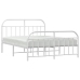 vidaXL Estructura cama metal con cabecero y estribo blanco 160x200 cm