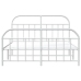 vidaXL Estructura cama metal con cabecero y estribo blanco 160x200 cm