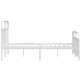 vidaXL Estructura cama metal con cabecero y estribo blanco 160x200 cm