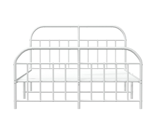 Estructura cama sin colchón con estribo metal blanco 180x200 cm