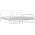 Estructura cama sin colchón con estribo metal blanco 193x203 cm