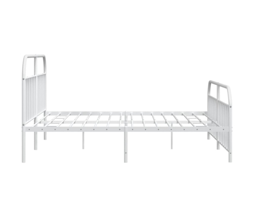 Estructura cama sin colchón con estribo metal blanco 193x203 cm