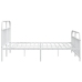 Estructura cama sin colchón con estribo metal blanco 193x203 cm