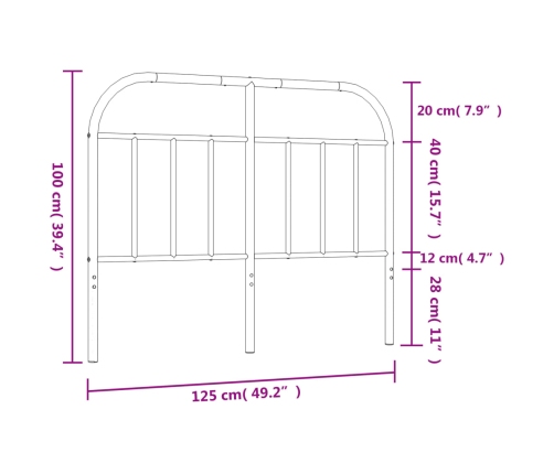 Cabecero de metal blanco 120 cm