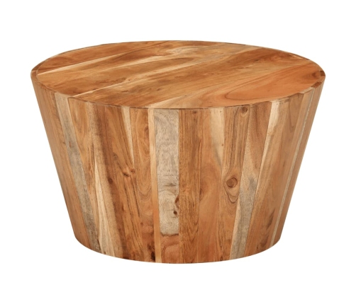 vidaXL Mesa de centro de madera maciza de acacia Ø52x30 cm