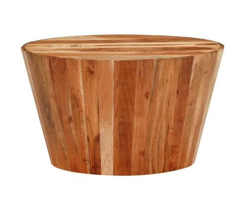 vidaXL Mesa de centro de madera maciza de acacia Ø52x30 cm