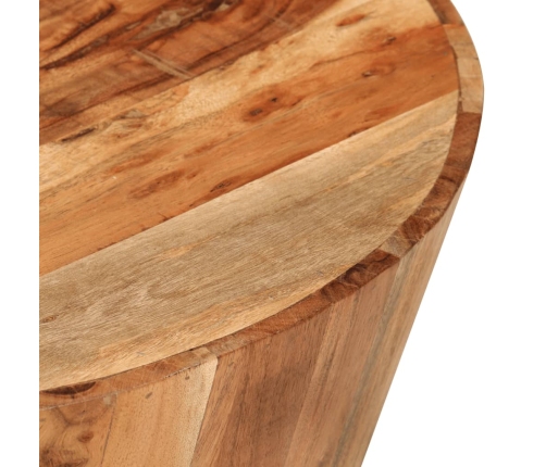 vidaXL Mesa de centro de madera maciza de acacia Ø52x30 cm