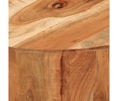 vidaXL Mesa de centro de madera maciza de acacia Ø52x30 cm