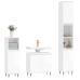 Set de muebles baño 3 pzas madera contrachapada blanco brillo