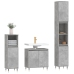 Set de muebles baño 3 pzas madera contrachapada gris hormigón