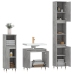 Set de muebles baño 3 pzas madera contrachapada gris hormigón