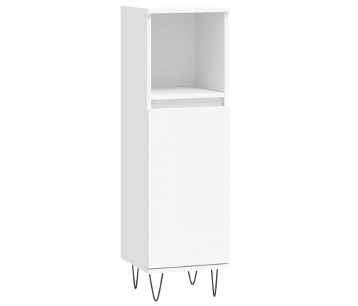 Set de muebles de baño 3 piezas madera contrachapada blanco