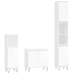 Set de muebles baño 3 pzas madera contrachapada blanco brillo