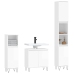 Set de muebles baño 3 pzas madera contrachapada blanco brillo