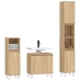 Set de muebles de baño 3 pzas madera contrachapada roble sonoma