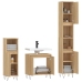 Set de muebles de baño 3 pzas madera contrachapada roble sonoma