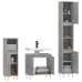 Set de muebles baño 3 pzas madera contrachapada gris hormigón